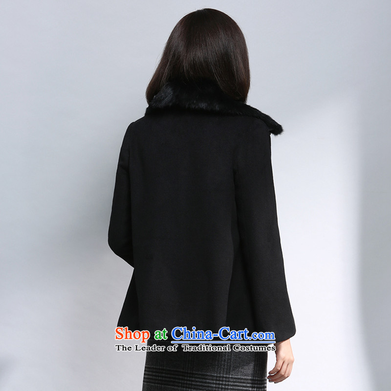 Arts elements for autumn and winter 2015 new lady elegant beauty angora wool coat for gross E4WEE012 black jacket? B0 S arts elements , , , shopping on the Internet