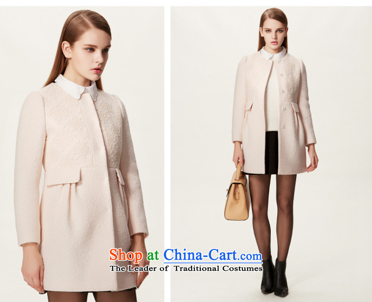 Hong Lai Ying 2015 winter clothing new stylish and elegant flower buds in the stitching long jacket coat? 