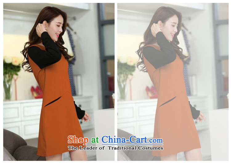 So clearly to xl female thick mm2014 autumn and winter load new V-neck, forming the thin long-sleeved pockets of Sau San video dresses S2704 orange 2XL Photo, prices, brand platters! The elections are supplied in the national character of distribution, so action, buy now enjoy more preferential! As soon as possible.