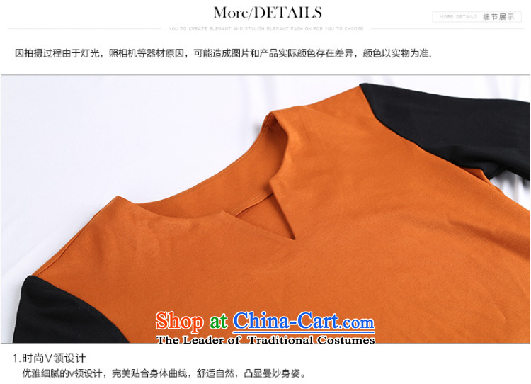 So clearly to xl female thick mm2014 autumn and winter load new V-neck, forming the thin long-sleeved pockets of Sau San video dresses S2704 orange 2XL Photo, prices, brand platters! The elections are supplied in the national character of distribution, so action, buy now enjoy more preferential! As soon as possible.
