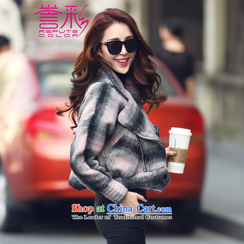 Also known 2015 autumn and winter new Wild retro english style sub gross loose fit jacket? short, a wool coat female T516 & T555 light pink color (known repute XL, color) , , , shopping on the Internet