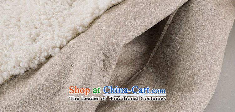 (dual 12 7- Pearl lamb and 55.7lint-free leather garments 2015 Winter New Ms. stitching small leather jacket, blue-gray color  M - Sau San edition picture, prices, brand platters! The elections are supplied in the national character of distribution, so action, buy now enjoy more preferential! As soon as possible.