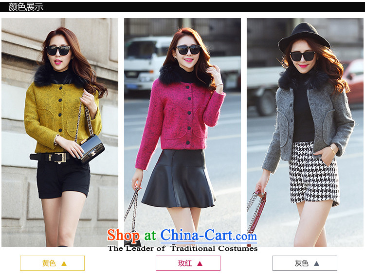 Also known 2015 autumn and winter new Korean Nuclear Sub gross collar rabbit hair? jacket a wool coat T517 female red L pictures, better prices, brand platters! The elections are supplied in the national character of distribution, so action, buy now enjoy more preferential! As soon as possible.