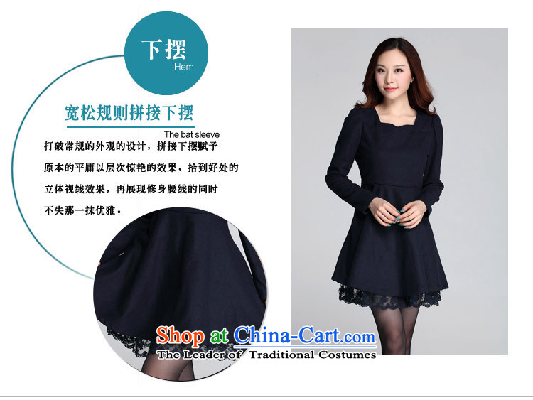 Kumabito female thick waves for increased mm code graphics 2015 thin new Fall/Winter Collections thick hair? Korean womens long-sleeved blue skirt 2XL 140-160 characters to the burden, the price and the brand image of Platters! The elections are supplied in the national character of distribution, so action, buy now enjoy more preferential! As soon as possible.