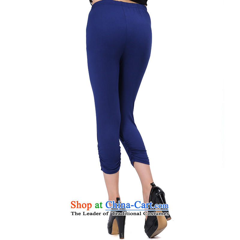 Luo Shani flower forming the code 200 catties thick mm trousers Women's Summer Video 9 to the thin castor casual pants to intensify the ladies pants 6742 Blue 6XL, shani flower sogni (D'oro) , , , shopping on the Internet