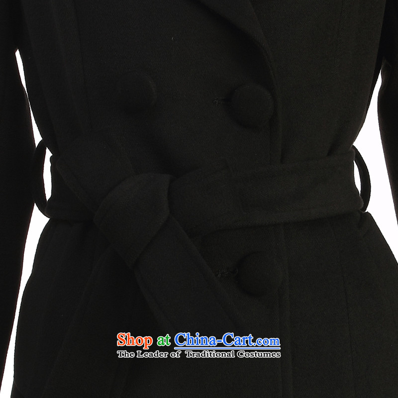 The 2015 autumn and winter Ya-Ni Tseng New Korean long thin video   Gross female black jacket coat? The XL, Stephanie (benyani) , , , shopping on the Internet