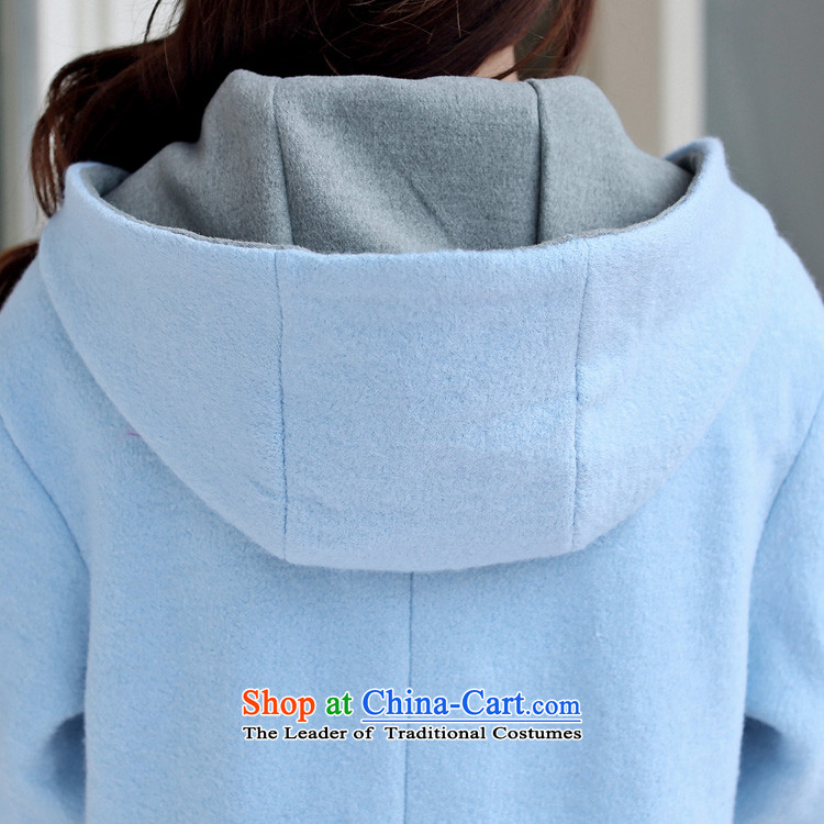 The Korean version of women MIYAMIYA autumn and winter new wool a wool coat girl in cap long Sau San gross jacket female pale blue? M (in kind shooting) Picture, prices, brand platters! The elections are supplied in the national character of distribution, so action, buy now enjoy more preferential! As soon as possible.