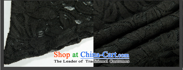 The Ni dream new) Autumn 2015 Europe to increase women's burden of code 200 mm thick temperament Foutune of 9 cuff lace dresses s1036 XXXXL black picture, prices, brand platters! The elections are supplied in the national character of distribution, so action, buy now enjoy more preferential! As soon as possible.