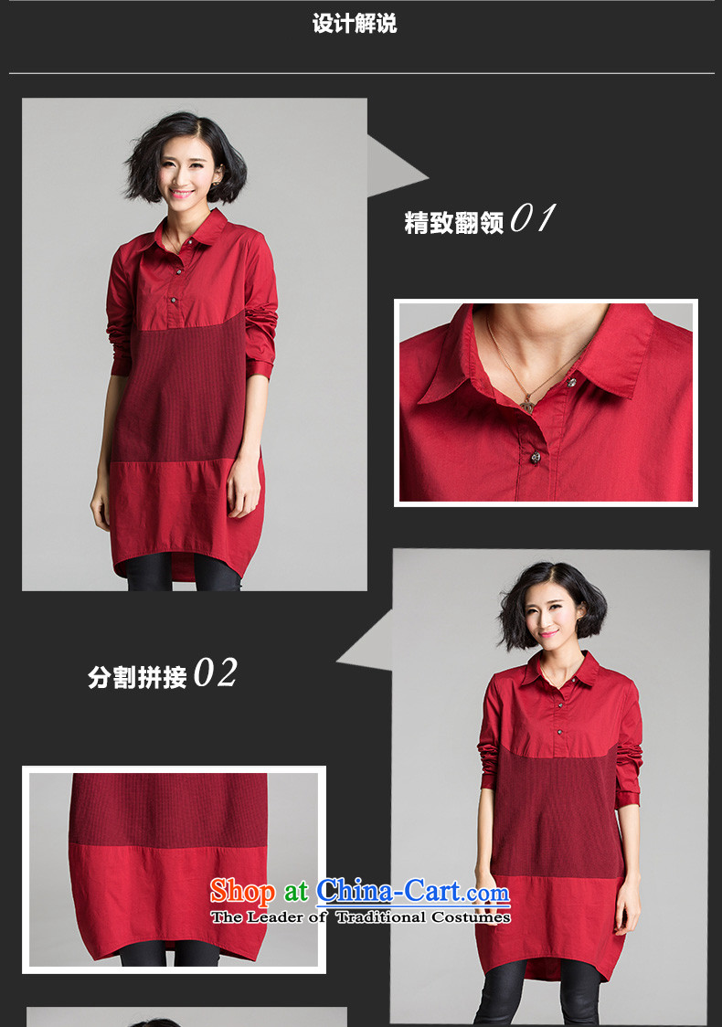The British Platinum 2015 Autumn replacing new large long-sleeved blouses and video for long-sleeved shirt thin dresses Y1296 3XL large wine red code pictures, prices, brand platters! The elections are supplied in the national character of distribution, so action, buy now enjoy more preferential! As soon as possible.