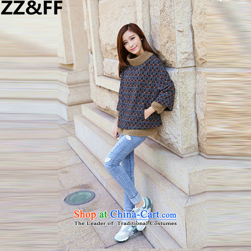 Install the latest Autumn 2015 Zz&ff) loose reinforcement for larger female thick MM video thin sweater leave two kits and leisure suite head hair? jacket coat bat orange L,ZZ&FF,,, point shopping on the Internet