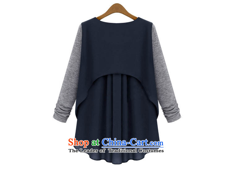 O Ya-ting 2015 Autumn new for women to increase women's wear shirts, Western Wind Jacket long-sleeved T-shirt female 588 dark blue 3XL recommendations 145-165 catty picture, prices, brand platters! The elections are supplied in the national character of distribution, so action, buy now enjoy more preferential! As soon as possible.