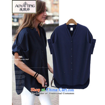 O Ya-ting 2015 Autumn new for women to increase women's wear shirts, Western Wind Jacket long-sleeved T-shirt female 588 dark blue 3XL recommendations 145-165 catty picture, prices, brand platters! The elections are supplied in the national character of distribution, so action, buy now enjoy more preferential! As soon as possible.