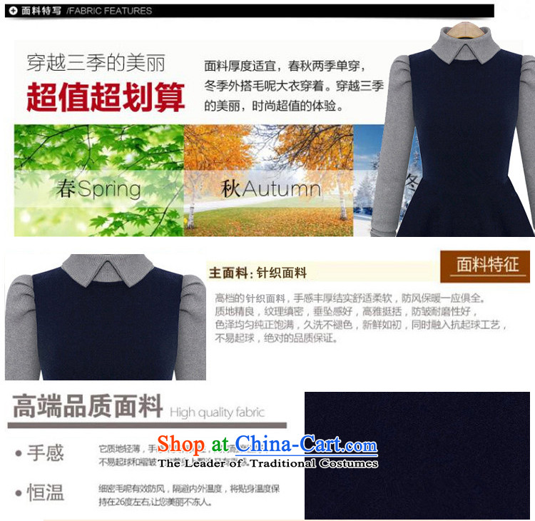 Thousands of autumn 2015 a new fruit of King women thick mm to xl dresses Sau San Video Foutune of forming the thin large skirt dresses 662 dark blue 3XL picture, prices, brand platters! The elections are supplied in the national character of distribution, so action, buy now enjoy more preferential! As soon as possible.