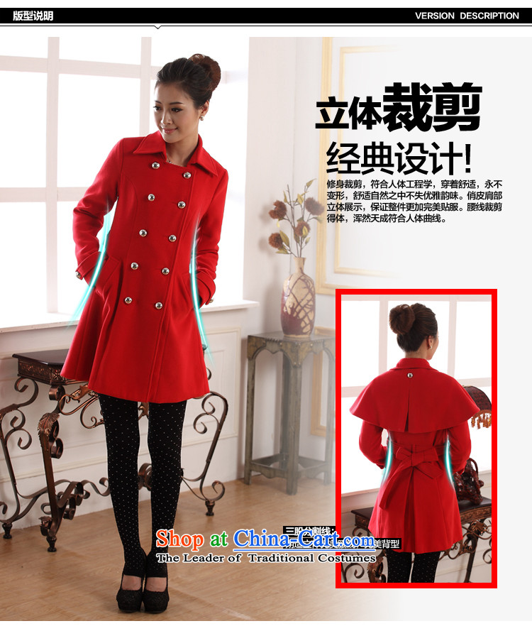 2015 Autumn and winter new Korean cloak-shawl wool coat girl in long?) han bum-thick larger gross female autumn and winter coats? red L picture, prices, brand platters! The elections are supplied in the national character of distribution, so action, buy now enjoy more preferential! As soon as possible.
