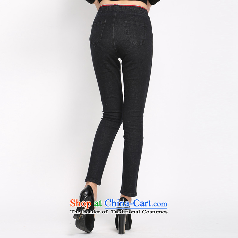 Shani flower, overweight, new 2014 winter clothing XL Graphics thin ladies pants thick warm jeans pants children 5006 Black 6XL, shani flower sogni (D'oro) , , , shopping on the Internet