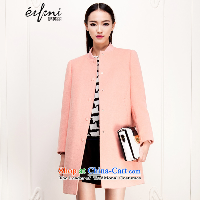 Of the 2015 autumn and winter, the new Korean Straight Single Row clip hair stylish coat 6481037324? pink L