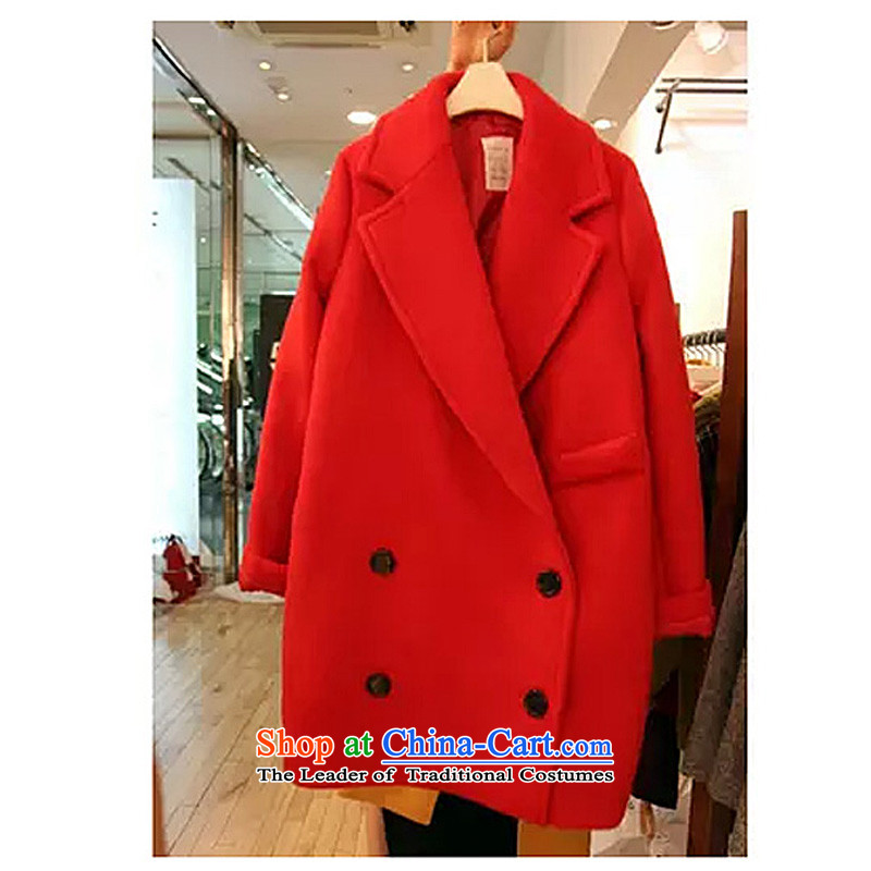 Yi YNL energy (Dongdaemun), and Korea won version of large numbers of ladies in long hair? jacket coat 2015 autumn and winter? the new coats red XL, Yi? Energy (YNL) , , , shopping on the Internet