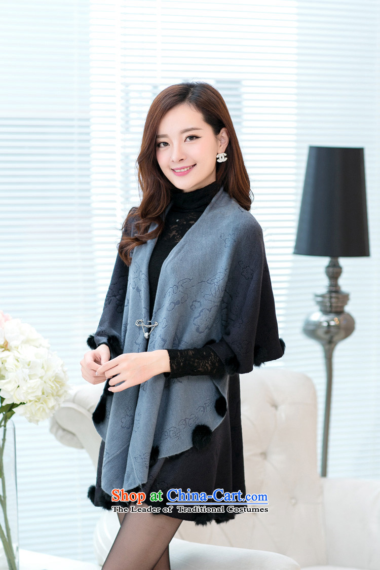 Dream Bai Gigi Lai 2015 new woolen knitted shirts shawl cardigan knocked color cloak large sweater female jackets JMYD347# gray-blue are code pictures, prices, brand platters! The elections are supplied in the national character of distribution, so action, buy now enjoy more preferential! As soon as possible.
