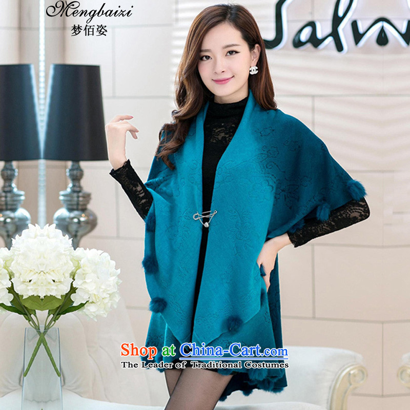 Dream Bai Gigi Lai 2015 new woolen knitted shirts shawl cardigan knocked color cloak large sweater female jackets JMYD347# gray-blue are codes, Dream Bai Gigi Lai , , , shopping on the Internet
