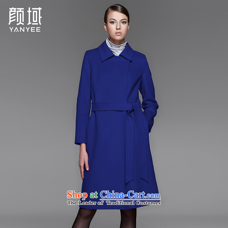 Mr NGAN domain 2015 autumn and winter new larger women in long woolen coat duplex gross?blueXL_42 04W4582 Jacket