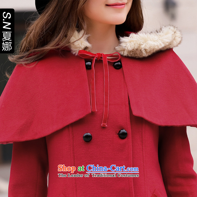Ha-na 2014 autumn and winter new products shawl cap, double-Sau San? coats 244301129 red Xs, Ha-na (shinena) , , , shopping on the Internet