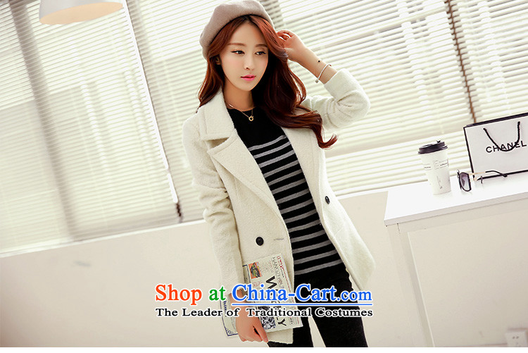 The Star Ni? female 2015 Autumn Coat new Korean version of double-thin hair so Sau San video jacket thick stylish a winter this white picture, prices, S brand platters! The elections are supplied in the national character of distribution, so action, buy now enjoy more preferential! As soon as possible.