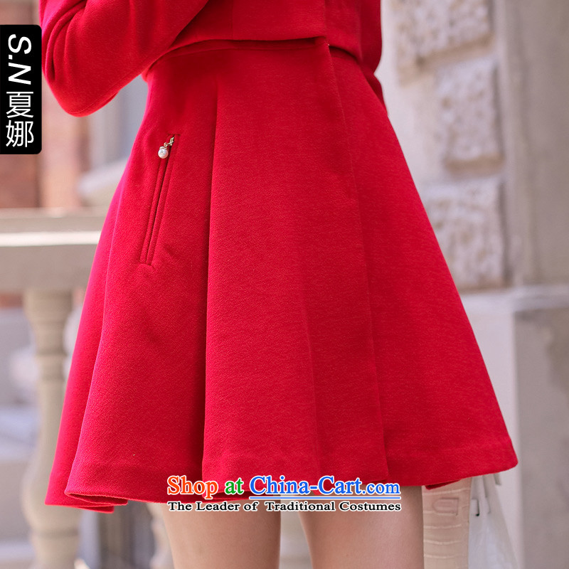 Ha-na 2014 autumn and winter new products Sau San Korean elegant coats jacket 244301100 gross? RED M Ha-na (shinena) , , , shopping on the Internet