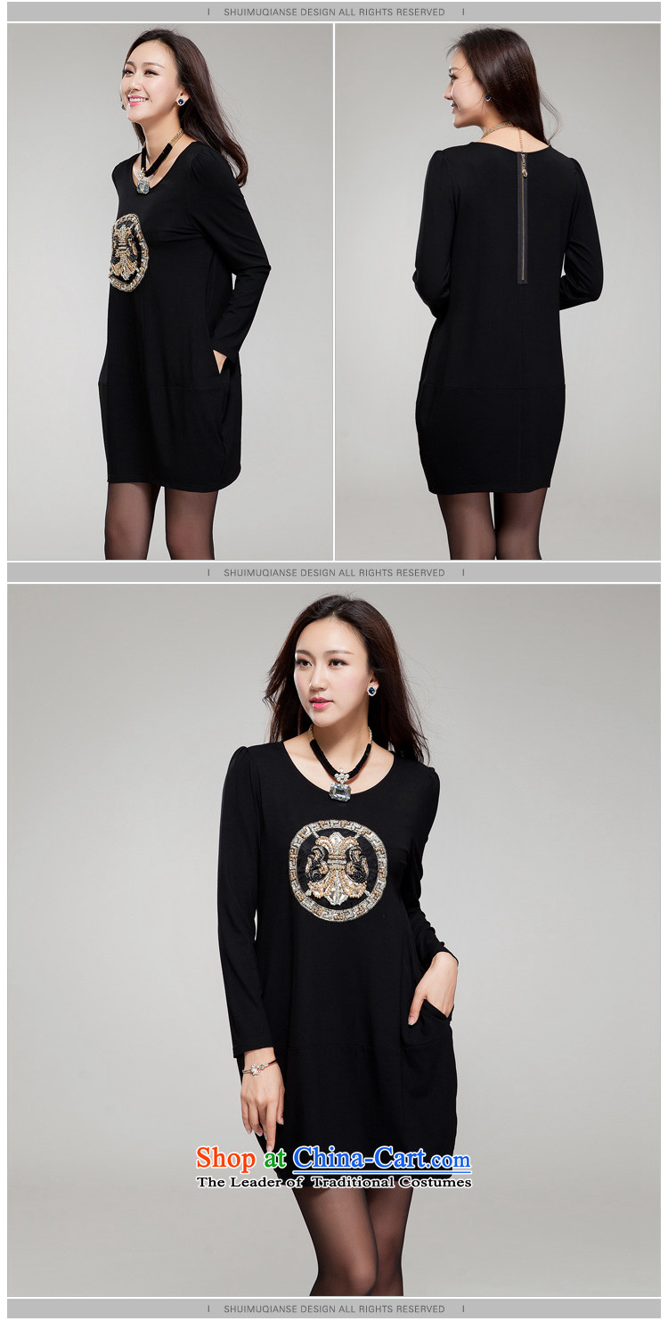 Rui Mei to 2015 XL women fall inside the new dresses thick mm thin Korean Graphics Sau San features totem retro nails, forming the relaxd dress Pearl 009 Black 3XL picture, prices, brand platters! The elections are supplied in the national character of distribution, so action, buy now enjoy more preferential! As soon as possible.