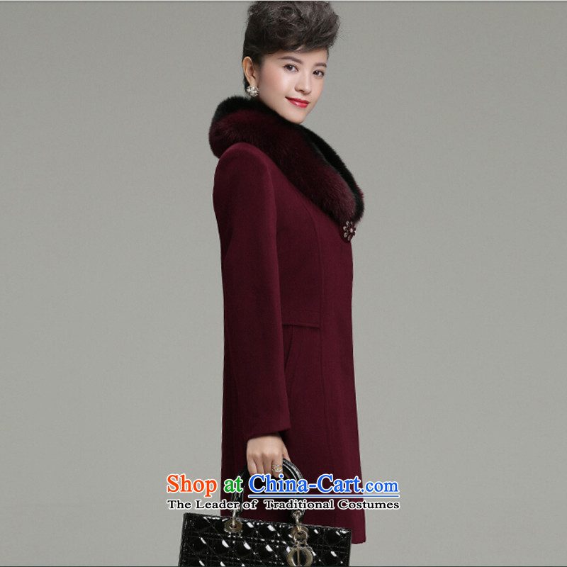 Refreshing the fox gross for women woolen coat genuine new autumn and winter coats girl about what wool coat chestnut horses XXL, daughter who has been pressed shopping on the Internet