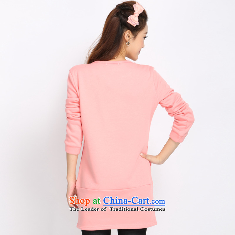 Shani Flower Lo 2015 XL T-shirts thick mm Fall/Winter Collections thick wool sweater stamp duty plus long-sleeved T-shirt female) Knitted Shirt pink 2XL, 5018 Shani flower sogni (D'oro) , , , shopping on the Internet