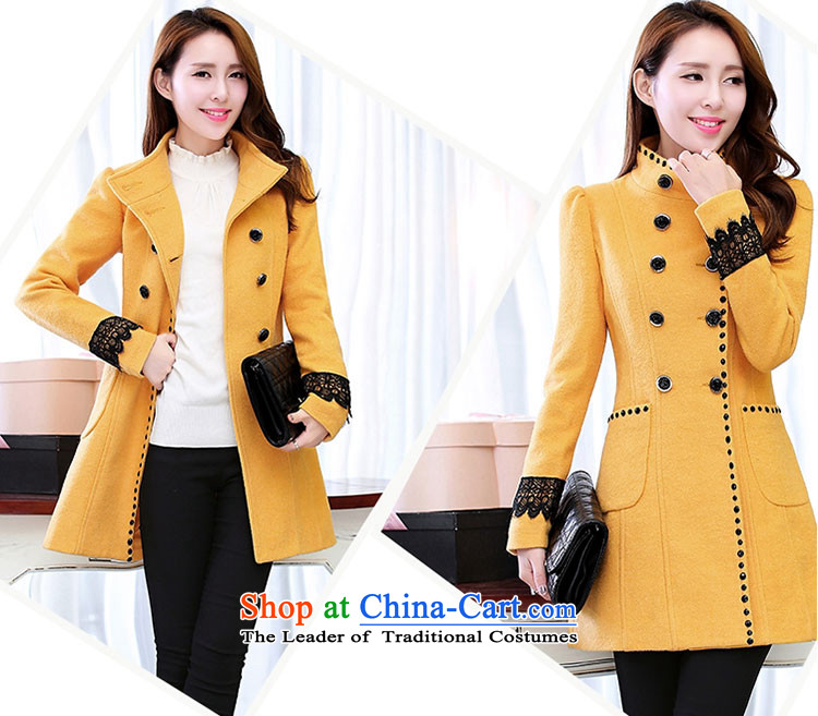 In accordance with the court on the 2015 winter in new long-ni gross so Sau San women cashmere overcoat jacket female YSG3308 turmeric yellow XL Photo, prices, brand platters! The elections are supplied in the national character of distribution, so action, buy now enjoy more preferential! As soon as possible.