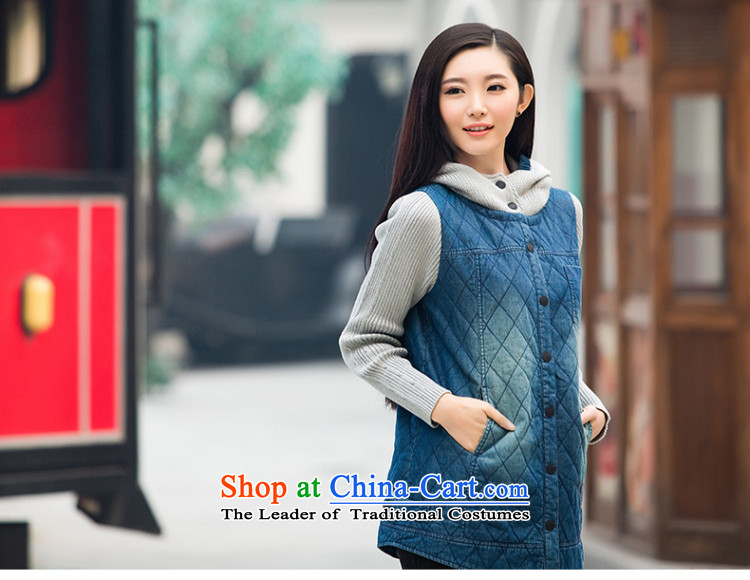 The representative of the water for larger women at the beginning of the winter coats 2014 female Korean robe preppy stripes S14DU4071 cotton coat female Tibetan blue L picture, prices, brand platters! The elections are supplied in the national character of distribution, so action, buy now enjoy more preferential! As soon as possible.