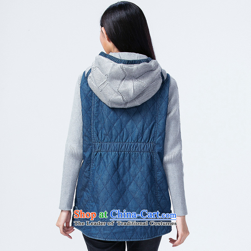 The representative of the water for larger women at the beginning of the winter coats 2014 female Korean robe preppy stripes S14DU4071 cotton coat female blue water of possession, L (SHUIMIAO) , , , shopping on the Internet