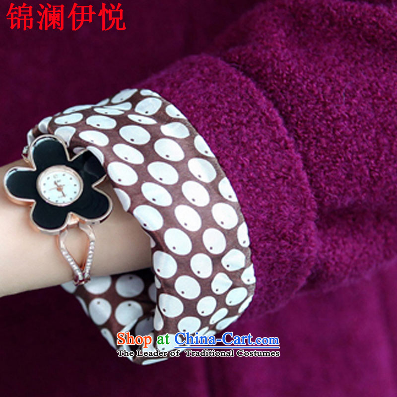 The world of Kam goddess of female Yue atmospheric loose larger aristocratic ladies in temperament long bold a wool coat gross jacket coat Bo? blue S, Kam World of Yue , , , shopping on the Internet