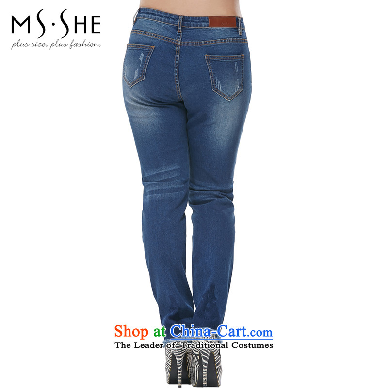 Msshe xl women 2015 new mid-high elastic waist video thin cowboy castor trouser press trousers Denim blue T3, No. 7883  An Act Granting the Susan Carroll, poetry Yee (MSSHE),,, shopping on the Internet