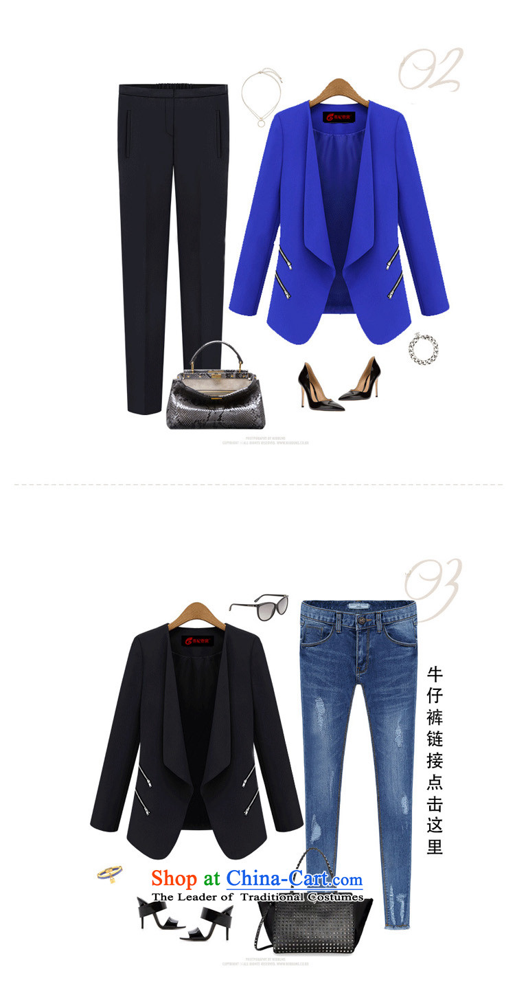 Gwi Tysan 2015 thick mm spring new extra women small business suit to xl loose lapel cardigan suit coats M45102 blue 3XL female picture, prices, brand platters! The elections are supplied in the national character of distribution, so action, buy now enjoy more preferential! As soon as possible.