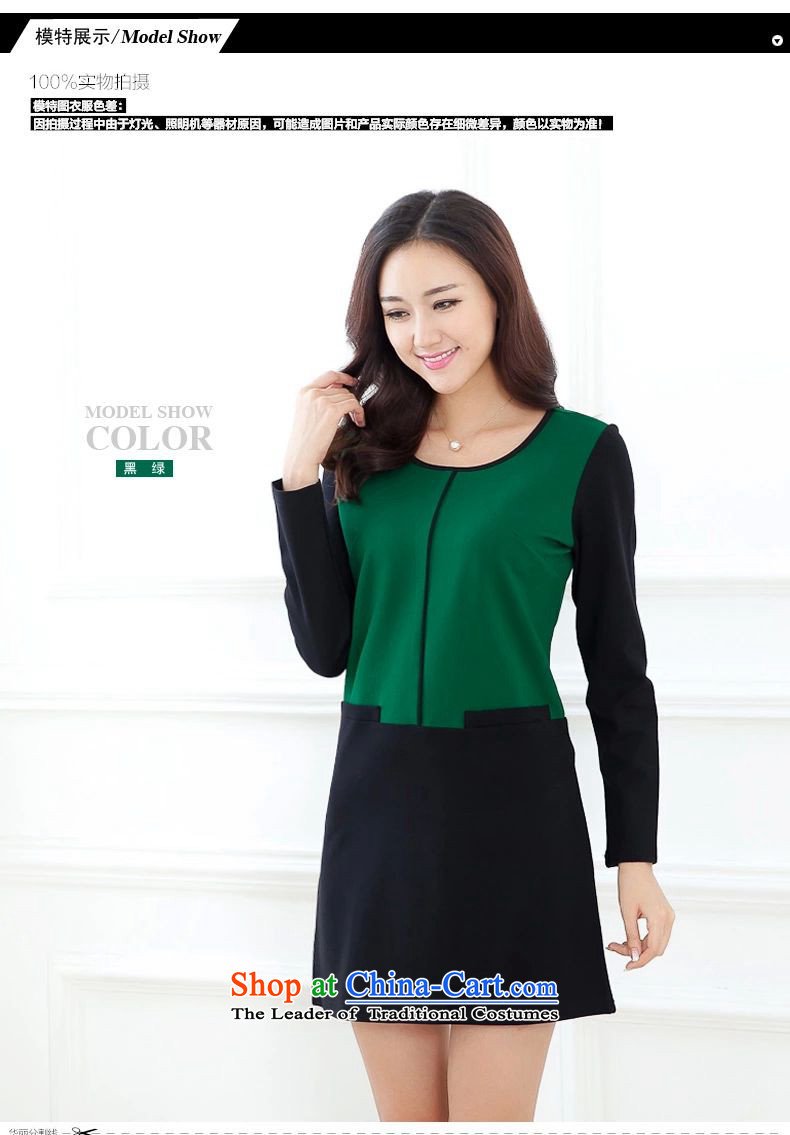 Maximum number of women fall 2015 ultra high-end long-sleeved autumn load temperament dresses early autumn new Korean large female cotton linen video thin Sau San long-sleeved dresses XXXL green pictures, gas prices, brand platters! The elections are supplied in the national character of distribution, so action, buy now enjoy more preferential! As soon as possible.