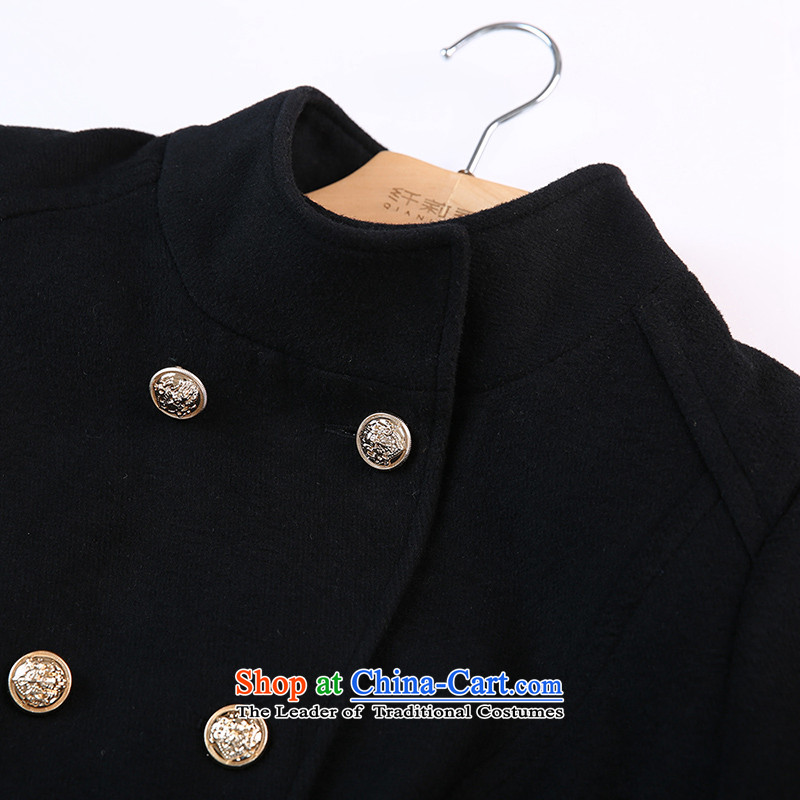 The former Yugoslavia Li Sau 2014 autumn and winter new larger England wind in collar long wool a wool coat Q6060 black , L, the former Yugoslavia and Li Sau-shopping on the Internet has been pressed.
