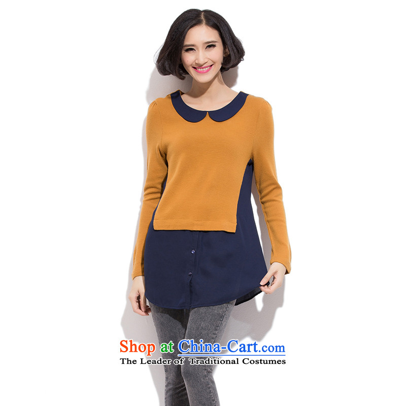 Load New autumn 2015 Korean female large relaxd dolls for long-sleeved shirt T-shirt autumn and winter new larger female thick mm dolls for Sau San XXXXXL, smity minor shopping on the Internet has been pressed.