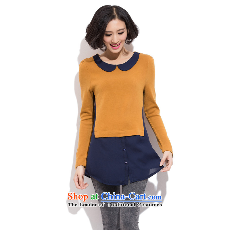 Load New autumn 2015 Korean female large relaxd dolls for long-sleeved shirt T-shirt autumn and winter new larger female thick mm dolls for Sau San XXXXXL, smity minor shopping on the Internet has been pressed.