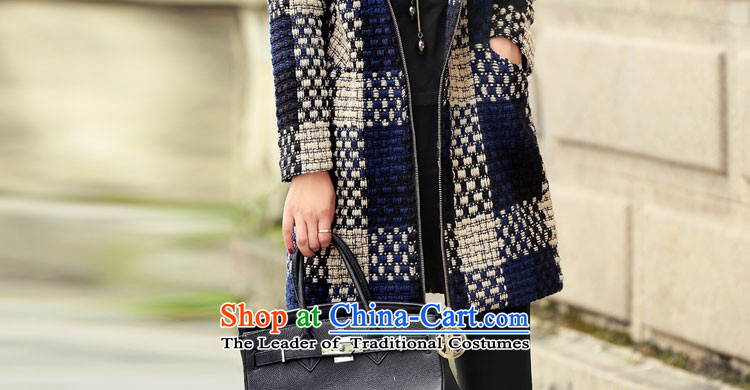 Be 2015 Winter Olympics, Korea rose version wool a wool coat han bum leisure in bold tweed woolen cloth loose long thick coat girls XYJ6151 blue  XL Photo, prices, brand platters! The elections are supplied in the national character of distribution, so action, buy now enjoy more preferential! As soon as possible.