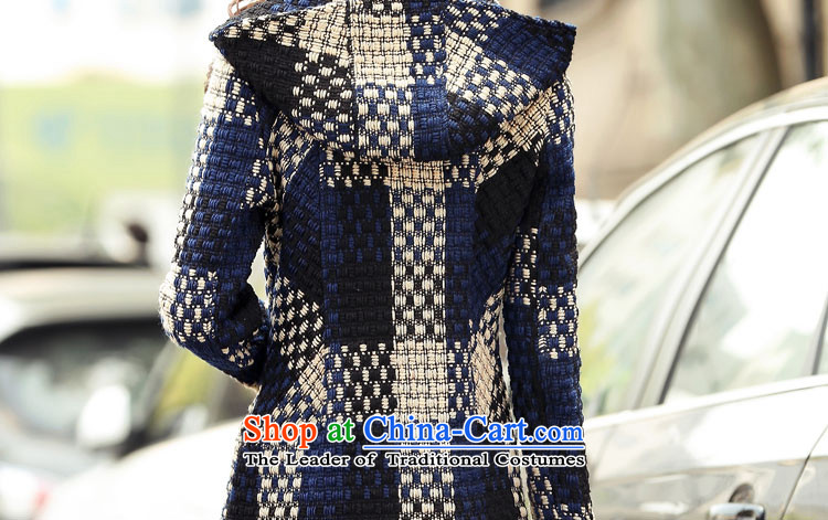 Be 2015 Winter Olympics, Korea rose version wool a wool coat han bum leisure in bold tweed woolen cloth loose long thick coat girls XYJ6151 blue  XL Photo, prices, brand platters! The elections are supplied in the national character of distribution, so action, buy now enjoy more preferential! As soon as possible.