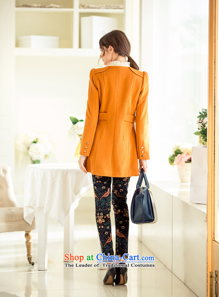 Red Winter) in new cuff long wool coat jacket is female H6693234 109 and yellow M picture, prices, brand platters! The elections are supplied in the national character of distribution, so action, buy now enjoy more preferential! As soon as possible.