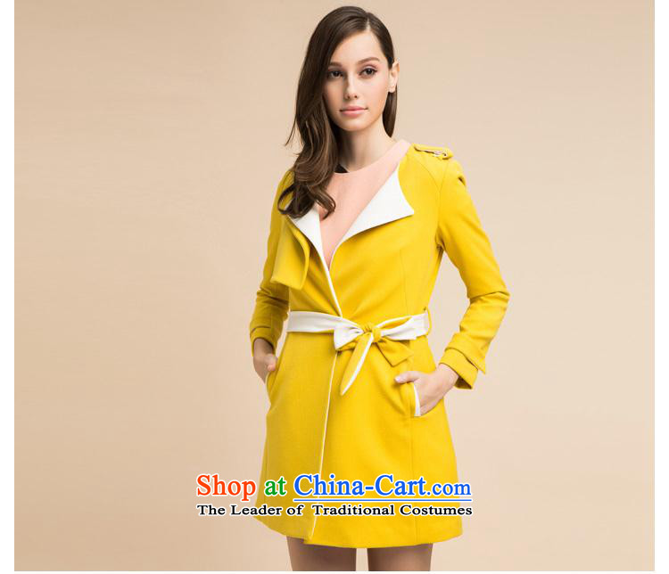 A Romantic Fall 2015 installed new sweet Sau San stylish knocked color stitching lapel Long Hoodie W84116102 YELLOW L picture, prices, brand platters! The elections are supplied in the national character of distribution, so action, buy now enjoy more preferential! As soon as possible.