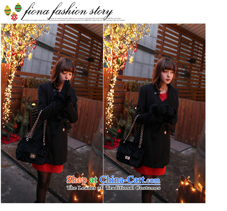 The autumn and winter, Korea MRSOS2015 version temperament and stylish in thin long graphics Sau San gross coats of female single-row is detained lapel gross flows of female Z003? jacket Black XL Photo, prices, brand platters! The elections are supplied in the national character of distribution, so action, buy now enjoy more preferential! As soon as possible.