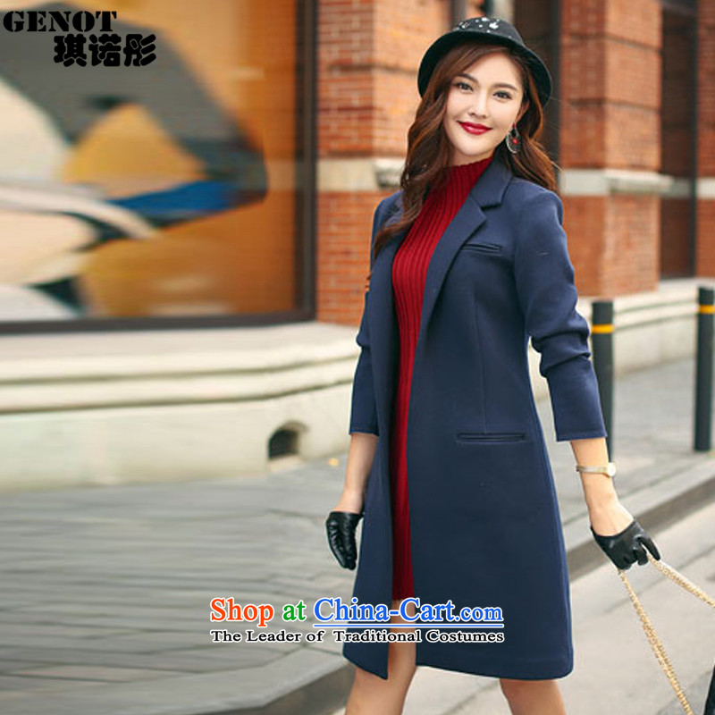 The 2015 autumn tung hsin load new air layer Korean fashion sense so long coats that gross A8816 female blue coat? XL, Angel, Tung Shopping on the Internet has been pressed.