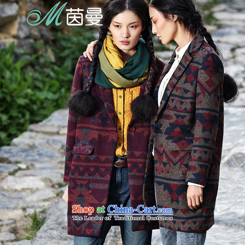 Athena Chu Cayman Women's gross? 2014 winter coats of nostalgia for the stamp in the new long coats)? female)? (8443200240 coats 】 Spring earth brown , L, Athena Chu (INMAN, DIRECTOR) , , , shopping on the Internet