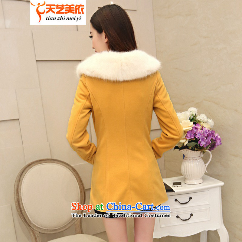 According to the 2014 days Ji-mi autumn new products in cultivating the double-Long Hair Girl for women on the Nagymaros? 8701 Yellow , L, days jacket Ji-mi tianzhimeiyi () , , , shopping on the Internet