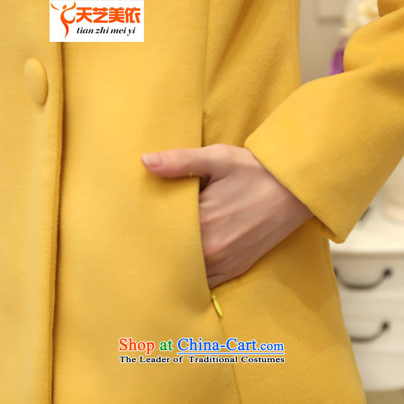 According to the 2014 days Ji-mi single row deduction for Sau San temperament goats Nagymaros Maomao jacket female 8707 Yellow? , L, day (tianzhimeiyi Ji-mi) , , , shopping on the Internet