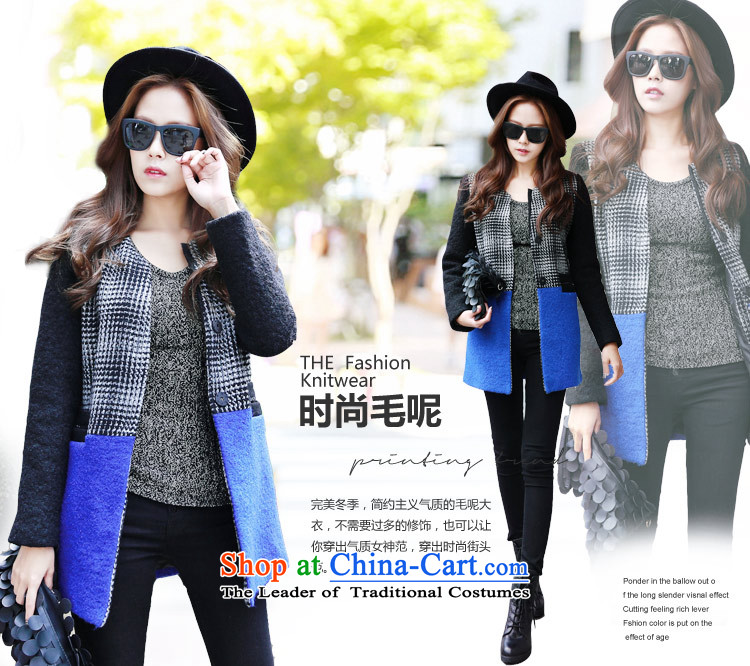 Korea has the Korean version of the Dag Hammarskjöld yi 2015 winter clothing new women chidori knots of stitching NG3629 gross? jacket Tsat Po blue S picture, prices, brand platters! The elections are supplied in the national character of distribution, so action, buy now enjoy more preferential! As soon as possible.